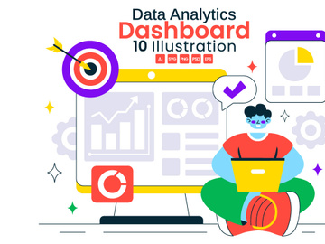 10 Data Analytics Dashboard Illustration