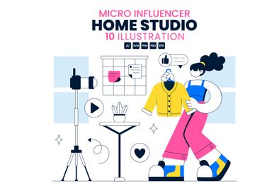 10 Micro Influencer Home Studio Illustration