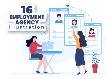 16 Employment Agency Illustration