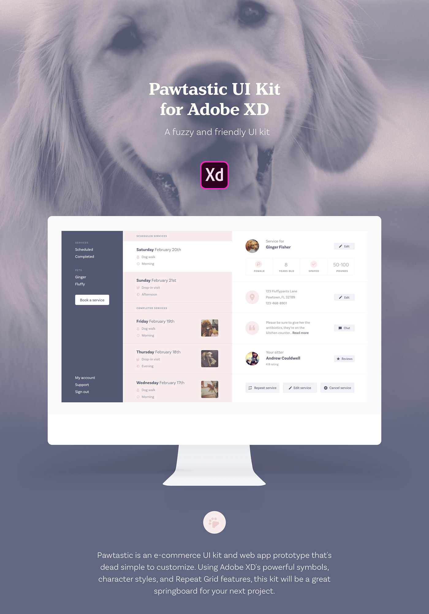 用于Adobe XD的Pawtastic UI工具包(Pawtastic UI Kit for Adobe XD)插图