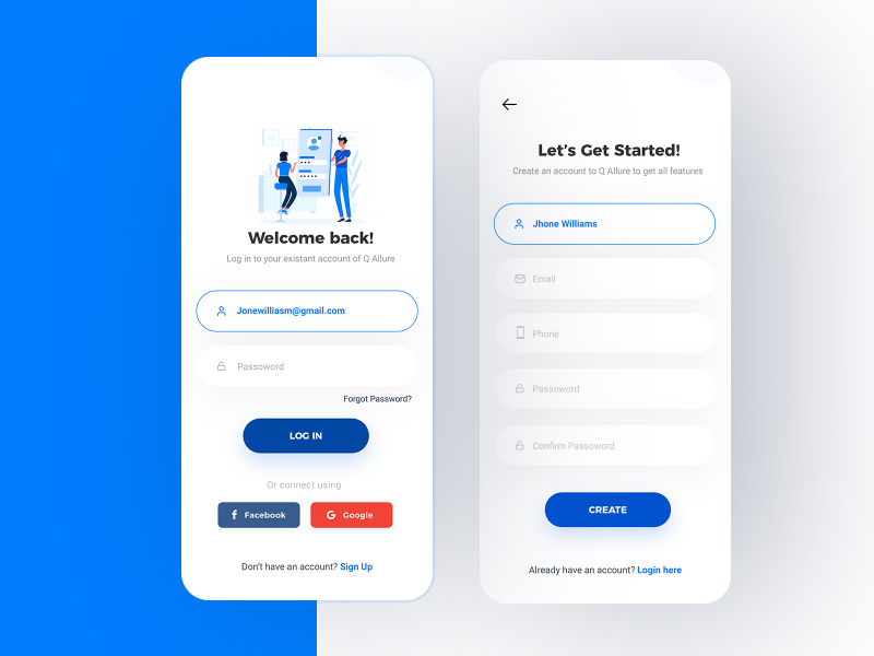 Ios and Android app login signup screen by DeepDesigns ~ EpicPxls