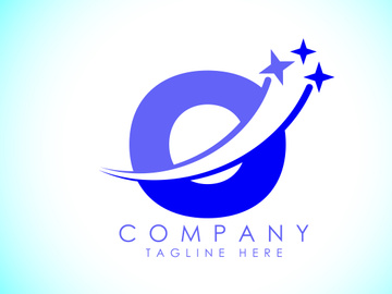 Initial alphabet with swoosh and star sign. Shooting star logo design vector template for business and company identity