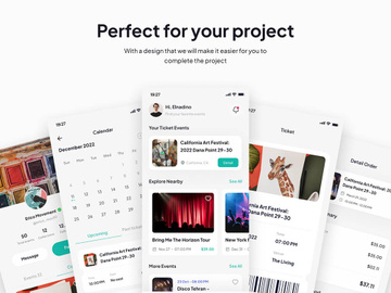 Event Ticket Booking App Application UI Kit