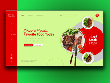 Food Menu Landing Page