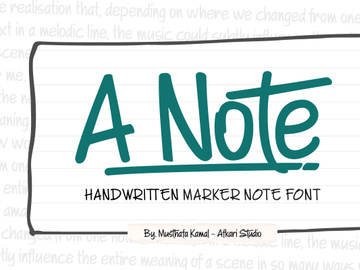 A Note Handwritten Marker Note Font