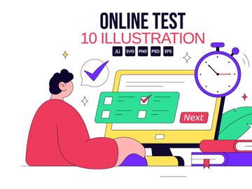 10 Online Test Vector Illustration