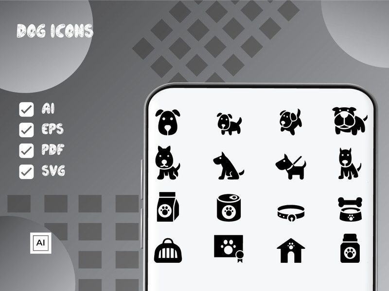 Dog Icon Set by Md Ahsan ~ EpicPxls
