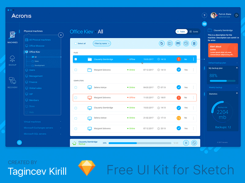 Acronis UI / UX(Acronis UI / UX)插图