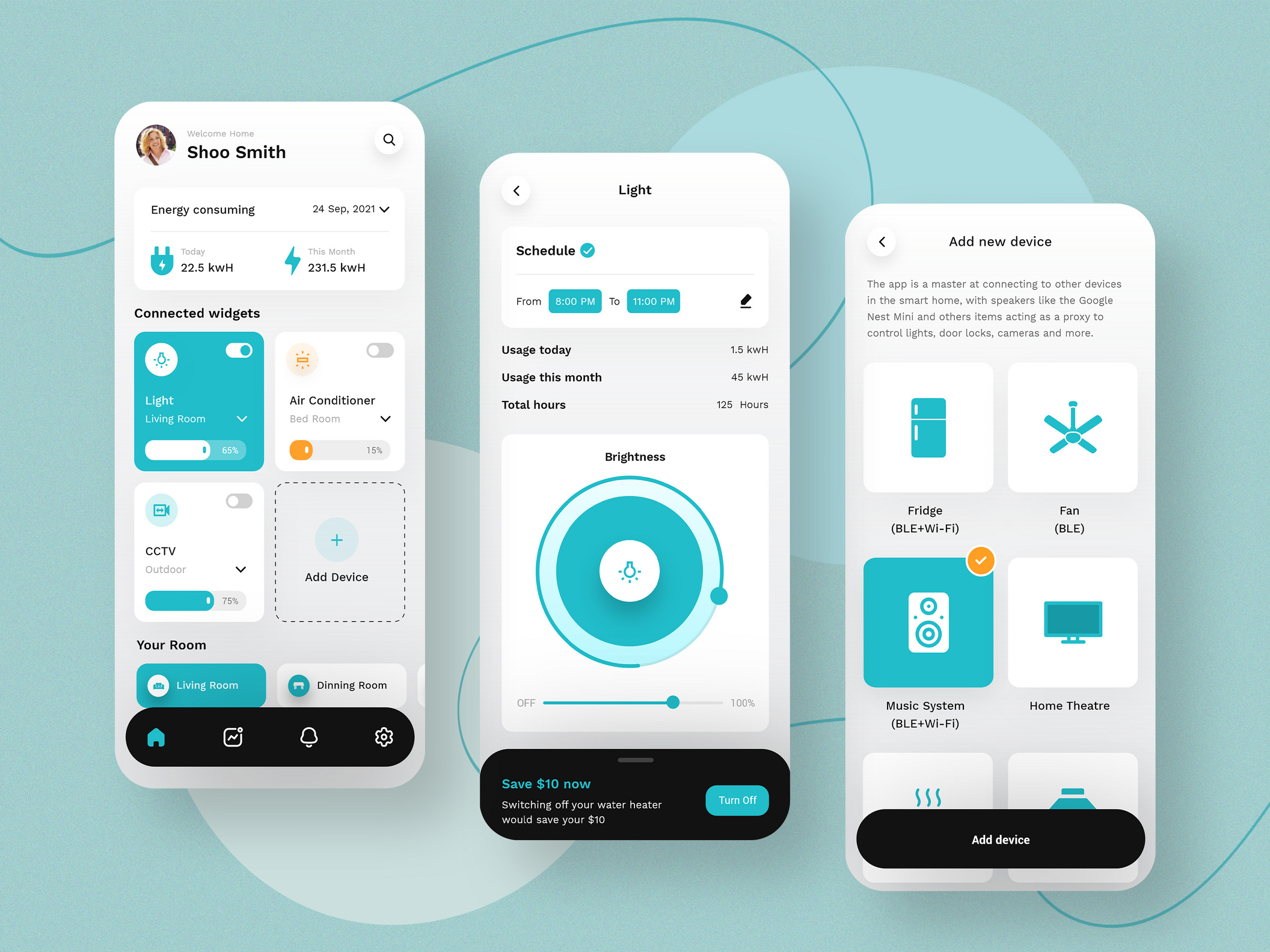 节约能源的移动应用程序设计(Energy Saver Mobile App Design)插图