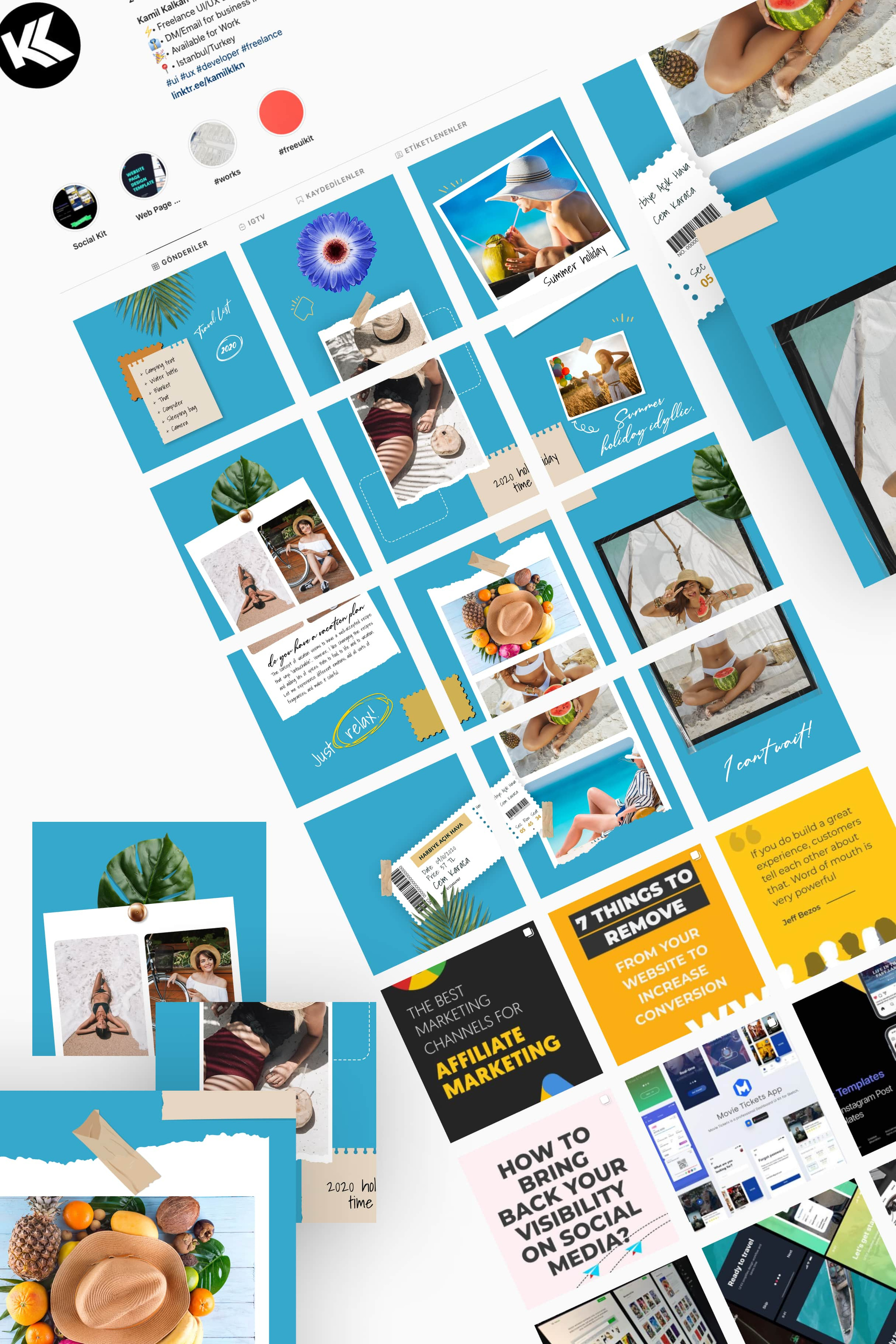 Tablero de estado de ánimo de Instagram Memories | Verano | Rompecabezas