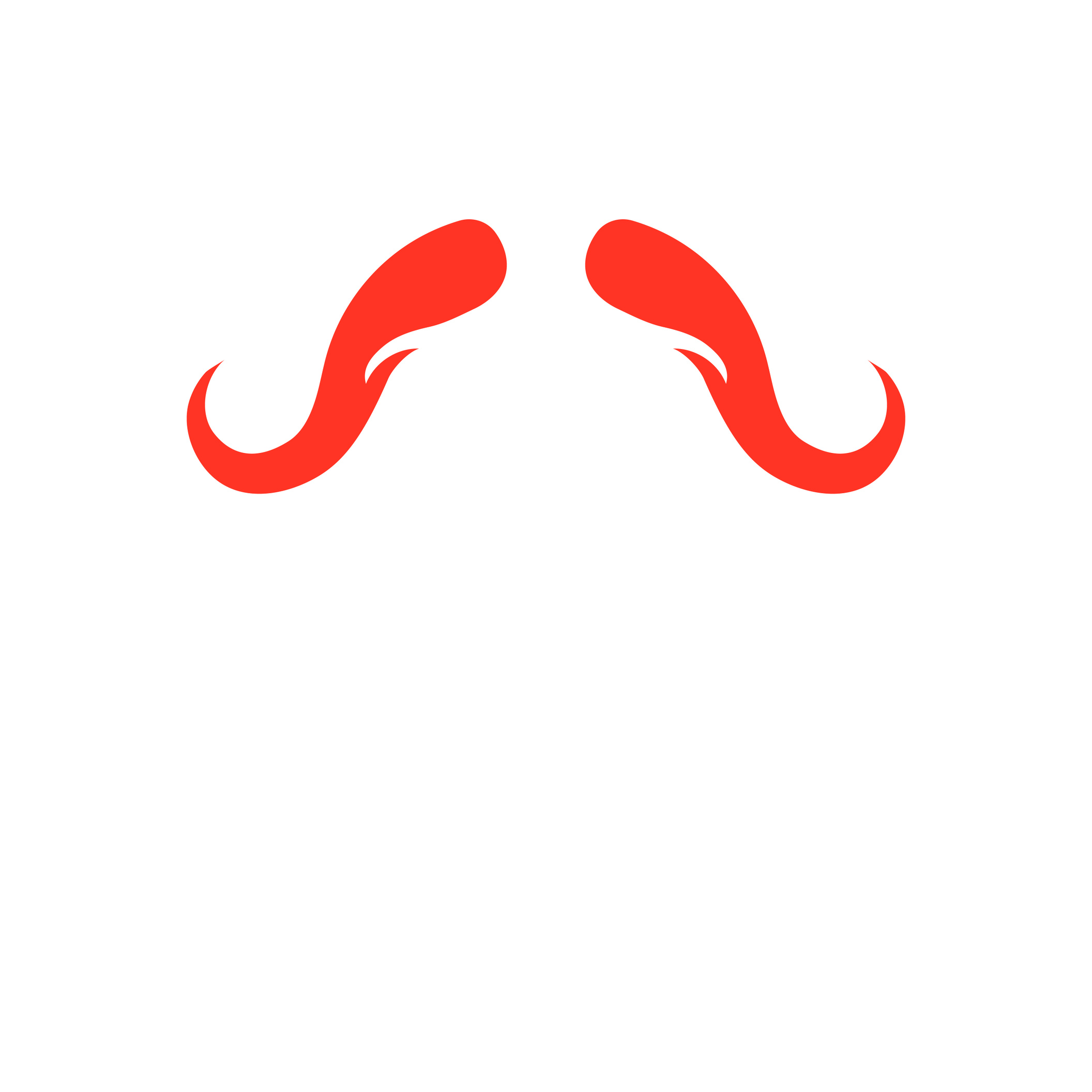 Devil horn red logo icon