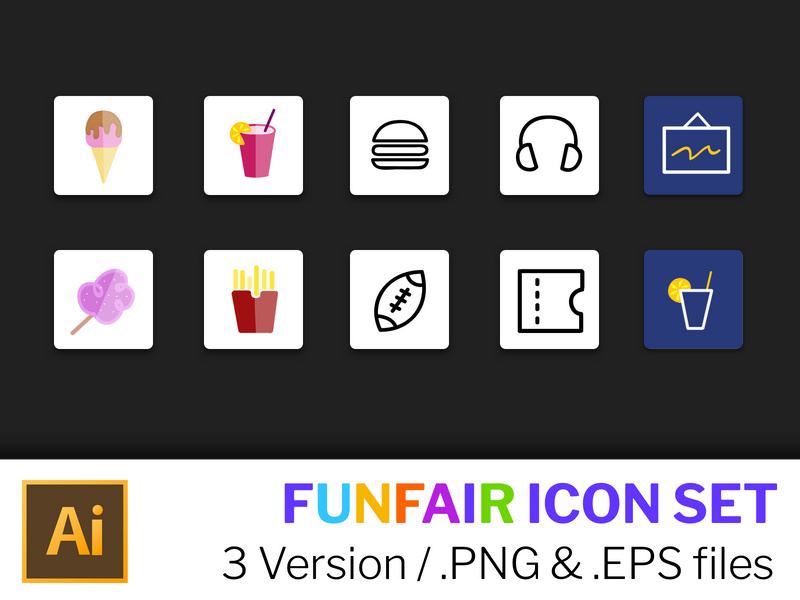 FUNFAIR icon set - 3 version by GURELME ~ EpicPxls