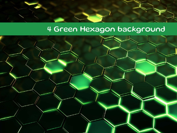 Green hexagon background