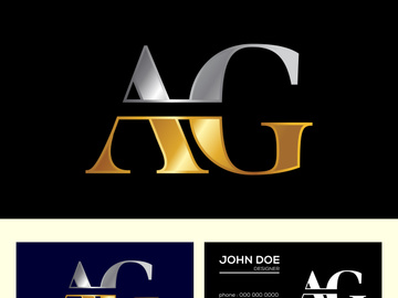 Initial Monogram Letter A G Logo Design Vector. Graphic Alphabet Symbol For Corporate Business