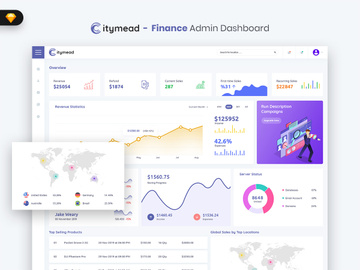 Citymead -Finance Admin Dashboard UI Kit (SKETCH)