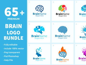 65+ Brain Logo Bundle