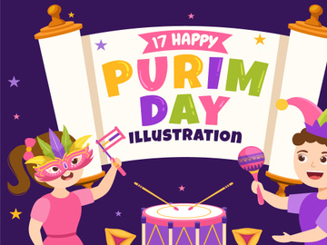 17 Happy Purim Day Illustration
