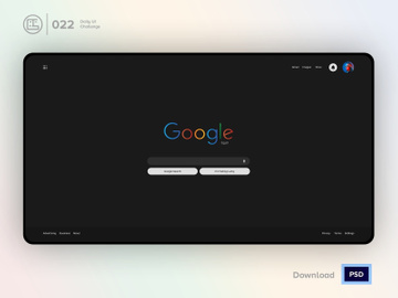 Google Dark Search| Daily UI challenge - Day 022/100