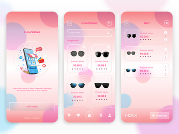 Shops- E-Commerce Mobile App UI Kit.