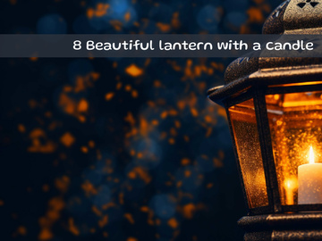 Beautiful lantern with a candle