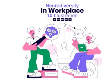 10 Neurodiversity in Workplace Illustration