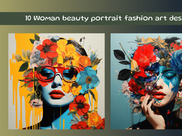 Woman beauty portrait fashion art design