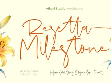 Resetta Milestone - Handwritten Signature Script Font