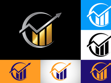 Finance and Marketing concept logo designs vector illustration