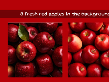 Fresh red apples in the background