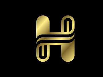 Golden capital letter. Graphic alphabet symbol for logo, Poster, Invitation. vector illustration