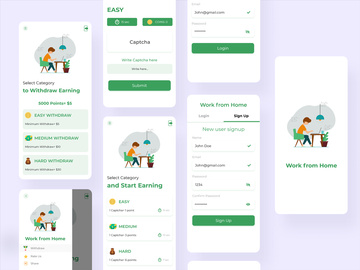 Work From Home Earning App UI/UX