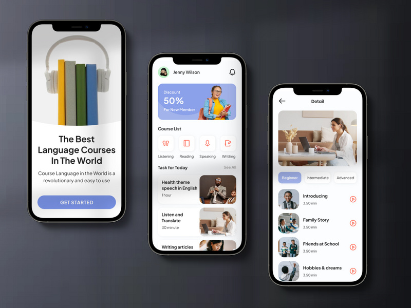 Language Course Mobile App by Shufflesinc Std ~ EpicPxls