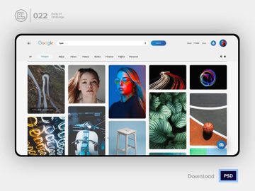 Google images Redesign light | Daily UI challenge - Day 022/100