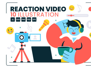 10 Social Media Reaction Video Illustration