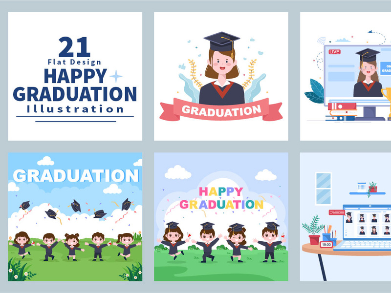 21 Online Virtual Graduation Students Celebrating By Epicpxls