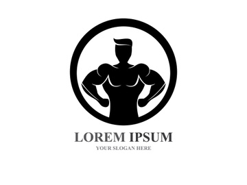 Vector object and Icons for Sport Label  Gym Badge  Fitness Logo Design