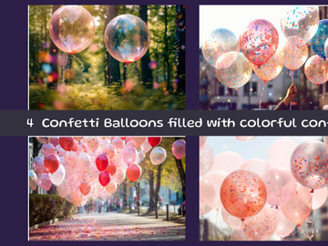Confetti Balloons filled with colorful confetti