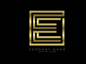 Luxury golden color line letter, Graphic Alphabet Symbol for Corporate Business Identity