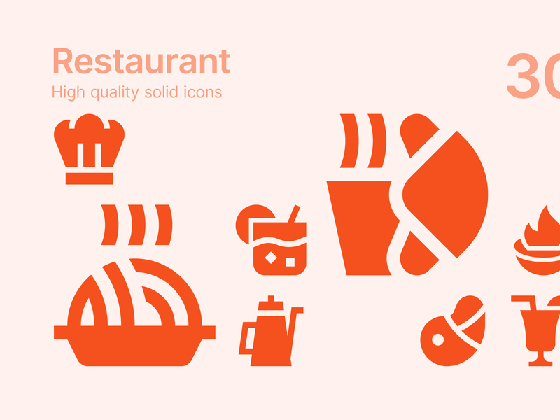 Restaurant Icons by EDT ~ EpicPxls