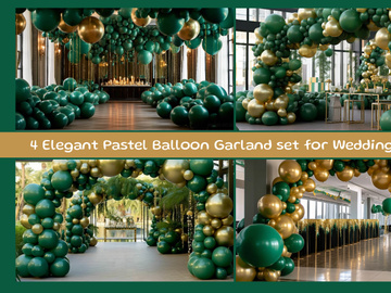 Elegant Pastel Balloon Garland set for Wedding Party