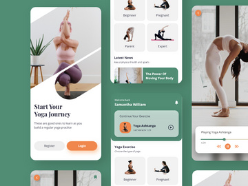 Yoga Kuy - Simple Workout Mobile App UI Kit