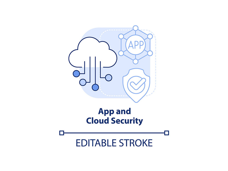 App And Cloud Security Light Blue Concept Icon By Bsd EpicPxls