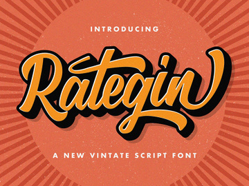 Rategin - Vintage Script Font