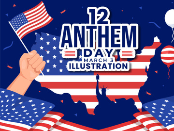 12 National Anthem Day Illustration