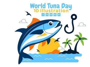 10 World Tuna Day Illustration