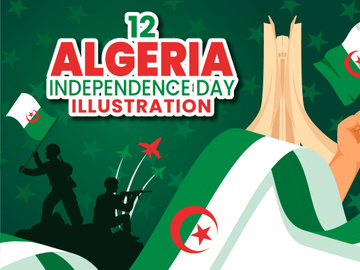 12 Algeria Independence Day Illustration
