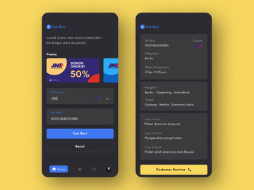 Cek Resi App Dark Version