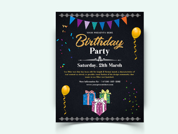 Birthday Party Social Media Post Template