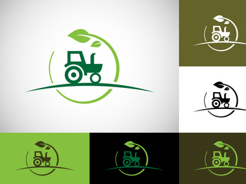 Tractor logo or farm logo template, Suitable for any business related to agriculture industries.