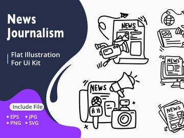 News & Journalism Illustration Bundle